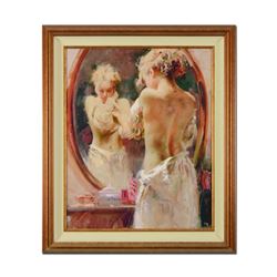 Pino (1939-2010), "Contemplation" Framed Limited Edition Artist-Embellished Gicl