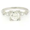 Antique Art Deco Platinum 1.30 ctw Old European Diamond Solitaire Engagement Rin