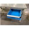 Image 2 : GREY ROUSSEAU 72"W X 36"D X 40"H INDUSTRIAL SINGLE DRAWER LOCKING WORK BENCH ( NO KEYS )