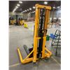 Image 2 : YELLOW INDUSTRIAL 1000KG HAND STACKER MOBILE PALLET JACK