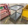 Image 2 : GREY METAL MOBILE 2 TIER INDUSTRIAL PRODUCT CART