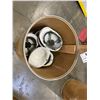 Image 2 : WARNING HARD HAT REQUIRED SAFETY BIN WITH ASSORTED HARD HATS
