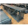 Image 2 : 10 BAYS OF BLUE 20' MASTORACK INDUSTRIAL PALLET RACKING WITH 3,  8' SHELVES PER BAY