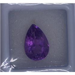 HUGE AMETHYST 6.34CT, 15 X 10 X 8MM, COLOR VIVID PURPLE, PEAR SHAPE, CLARITY VVS, LUSTER IDEAL,