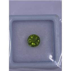 GENUINE PERIDOT 1.81CT, 7.2 X 4.7MM, COLOR GREEN, SHAPE BRILLIANT (ROUND), CLARITY VVS-IF, LUSTER