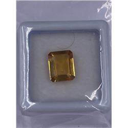 NATURAL CITRINE 2.54CT, 10 X 8 X 4.4MM, COLOR VIVID YELLOW, SHAPE OCTAGON CUT, CLARITY VVS-IF,