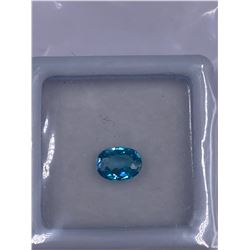 BLUE ZIRCON (NOT CZ) 1.22CT, 7.1 X 5.2 X 3.1MM, COLOR BLUE, OVAL SHAPE, CLARITY VVS-IF, LUSTER