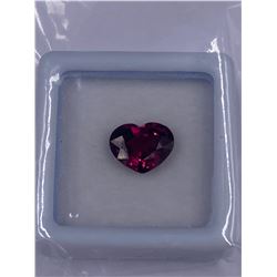 DAZZLING GARNET 2.64CT, 9.6 X 7.7 X 4.5MM, COLOR RARE PURPLE PINK, HEART SHAPE, CLARITY VVS-IF,