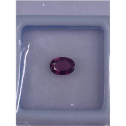 RHODOLITE GARNET 0.92CT, 7.2 X 5.2 X 2.6MM, COLOR PURPLISH PINK, OVAL SHAPE, CLARITY VSI, LUSTER