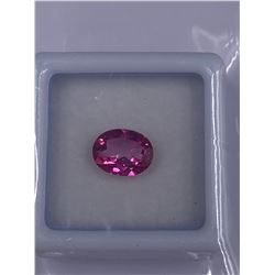 PERFECT PINK TOPAZ 2.12CT, 9.1 X 7.1 X 4.2MM, COLOR VIVID PINK, OVAL SHAPE, CLARITY IF, LUSTER