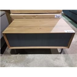 NEW OUT OF BOX MARLOWE WALNUT+GREY COMBINED TV CABINET 800X450X390MM RETAIL $495