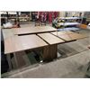 Image 2 : NEW OUT OF BOX VERONA DINING TABLE WITH BUILT IN LEAF 40" X 79" EXTENDS TO 99" 30"H RETAIL $1985