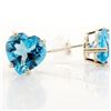 Image 2 : 14K  BLUE TOPAZ(0.5CT) EARRINGS