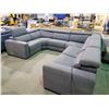 Image 1 : LARGE ELECTRIC RECLINING 6 PIECE SECTIONAL SOFA WITH ADJUSTABLE HEADRESTS