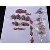 Image 1 : RHODONITE (GEMSTONE) CARVED ANIMALS, PENDANTS AND BRACELET
