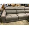 Image 2 : BROWN ELECTRIC RECLINING SECTIONAL LEATHER SOFA