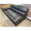 Image 2 : BLACK PARTIAL LEATHER SOFA