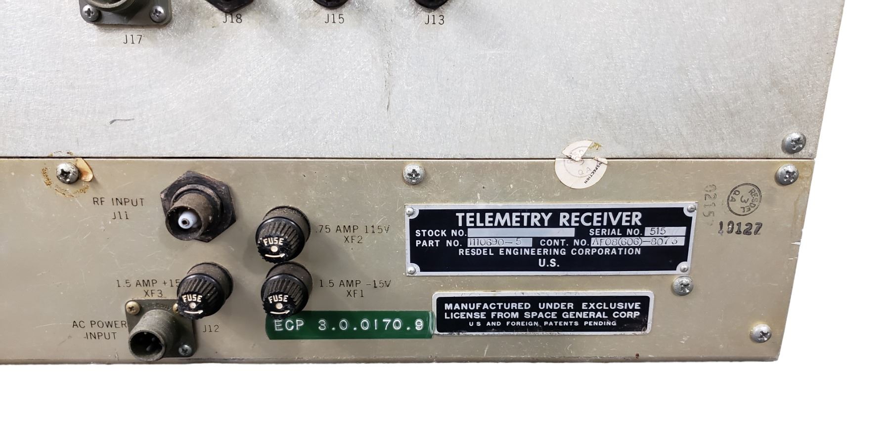 NASA APOLLO TELEMETRY RECEIVER