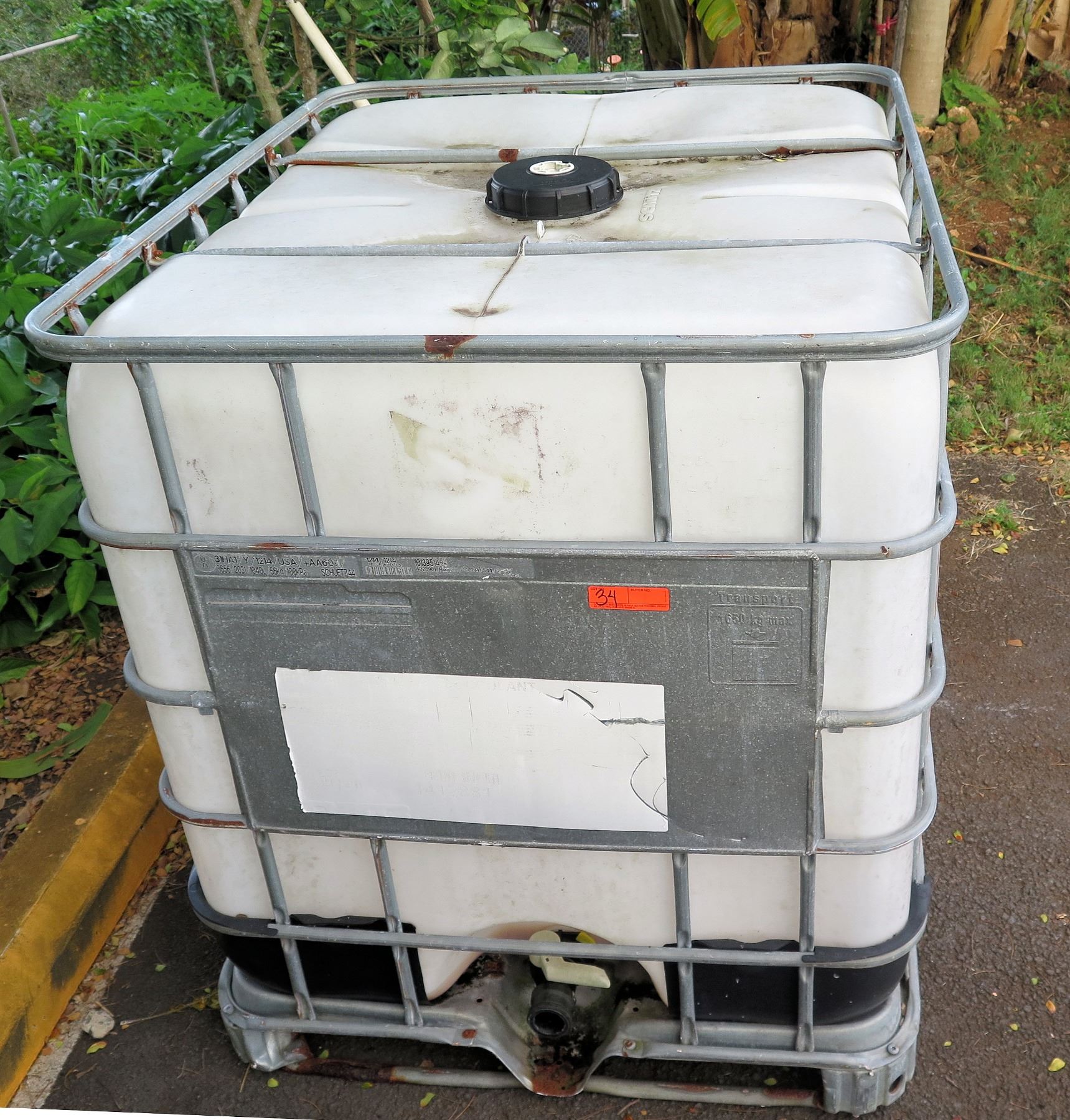 Schutz C50 Plastic Water Transport Container in Metal Cage 1650 kg Max