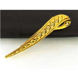 Designer Pierre BALMAIN Gold Plated Brooch Pin