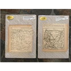 19thc Woodcut Engravings, Civil War Tennessee Battle Maps