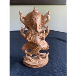 Hindu God Ganesh Elephant Wood Carving