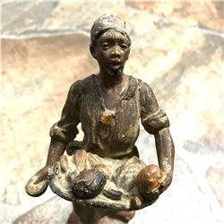 19thc Cold Painted Spelter Orientalist Arab Figural Statue