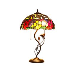 Colorful Stained Art Glass Table Lamp