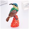 Image 2 : Hummingbird Enamel & Crystal Figurine Trinket Jewel Box