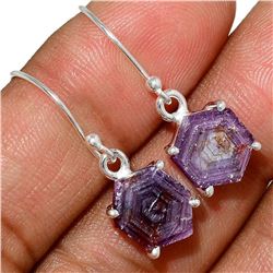 Natural Rough Ruby Stalactites Sterling Silver Earrings