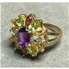 Image 3 : Multi-gemstone Sterling Cocktail Ring