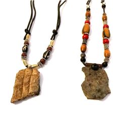 Ancient Native American Pottery Shard Adjustable Necklaces