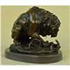 Image 3 : Signed Barye, Lion & Snake Bronze Sculpture