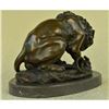 Image 4 : Signed Barye, Lion & Snake Bronze Sculpture