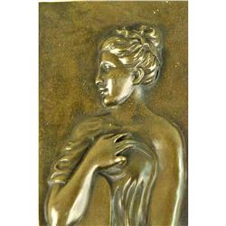 Bronze Bas Relief Wall Sculpture, Roman Water Bearer