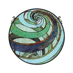 Modern Geometic Style Stained Glass Globe Hanging Panel