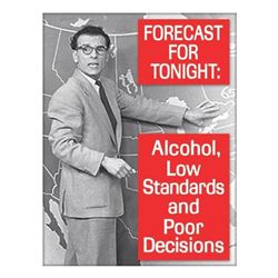 Forecast For Tonight Metal Pub Bar Sign