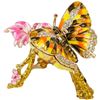 Image 1 : Enamel & Crystal Butterfly Trinket Jewel Box