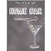 Image 1 : "Home Bar" Pub Bar Printed Chalkboard