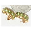 Image 2 : 2.55cts Green Peridot Gemstone & Gold Drop Earrings