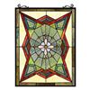 Image 1 : Geometric Style Stained Art Glass Hanging Panel