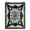 Image 3 : Geometric Style Stained Art Glass Hanging Panel