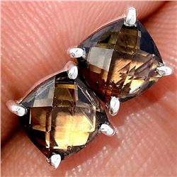 Brazilian Smoky Topaz & Sterling Silver Earrings