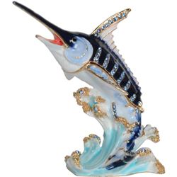 Blue Marlin Sporting Fish Trinket, Jewel Box