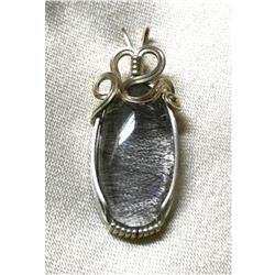 Super Seven Crystal Cabochon Sterling Silver Pendant