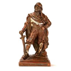 Vintage Signed Statue, Middle Eastern Arab Man