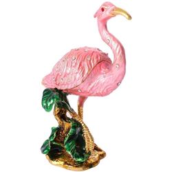 Pink Flamingo Trinket Jewel Box
