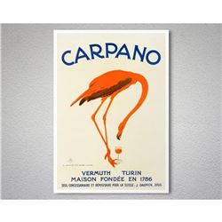 Carpano Vermuth Turin Pink Flamingo Poster Print