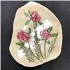 Image 1 : Hand-made Pink Clover Signed Ceramic Pin Dish Tray