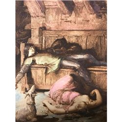 1890's French Hand-colored Engraving, Hugo's Notre Dame de Paris